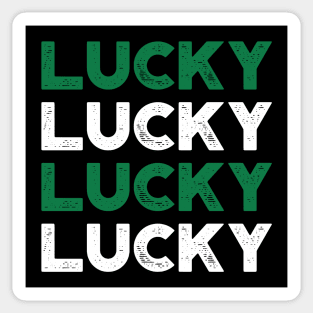 Lucky Lucky Lucky Lucky Shamrock St. Patrick's Day Sticker